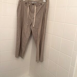 Sag Harbor, Petite sz 12, brown and white stripes